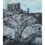 Roy DAVEY (British b. 1946) Carn Brea Castle, Acrylic on board, Signed ROY lower left, 11.75" x 9.