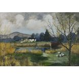 Jeremy KING (British b. 1933) Windermere, Oil on board, Signed lower right, titled verso, 14.5" x