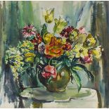 Marcella SMITH (British 1887-1963) Still Life - Summer Flowers in a vase, Watercolour, 19.75" x 19.