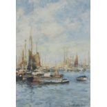 Ernest PROCTOR (British 1886-1935) Newlyn Harbour, Watercolour, Signed and dated '10 lower right,