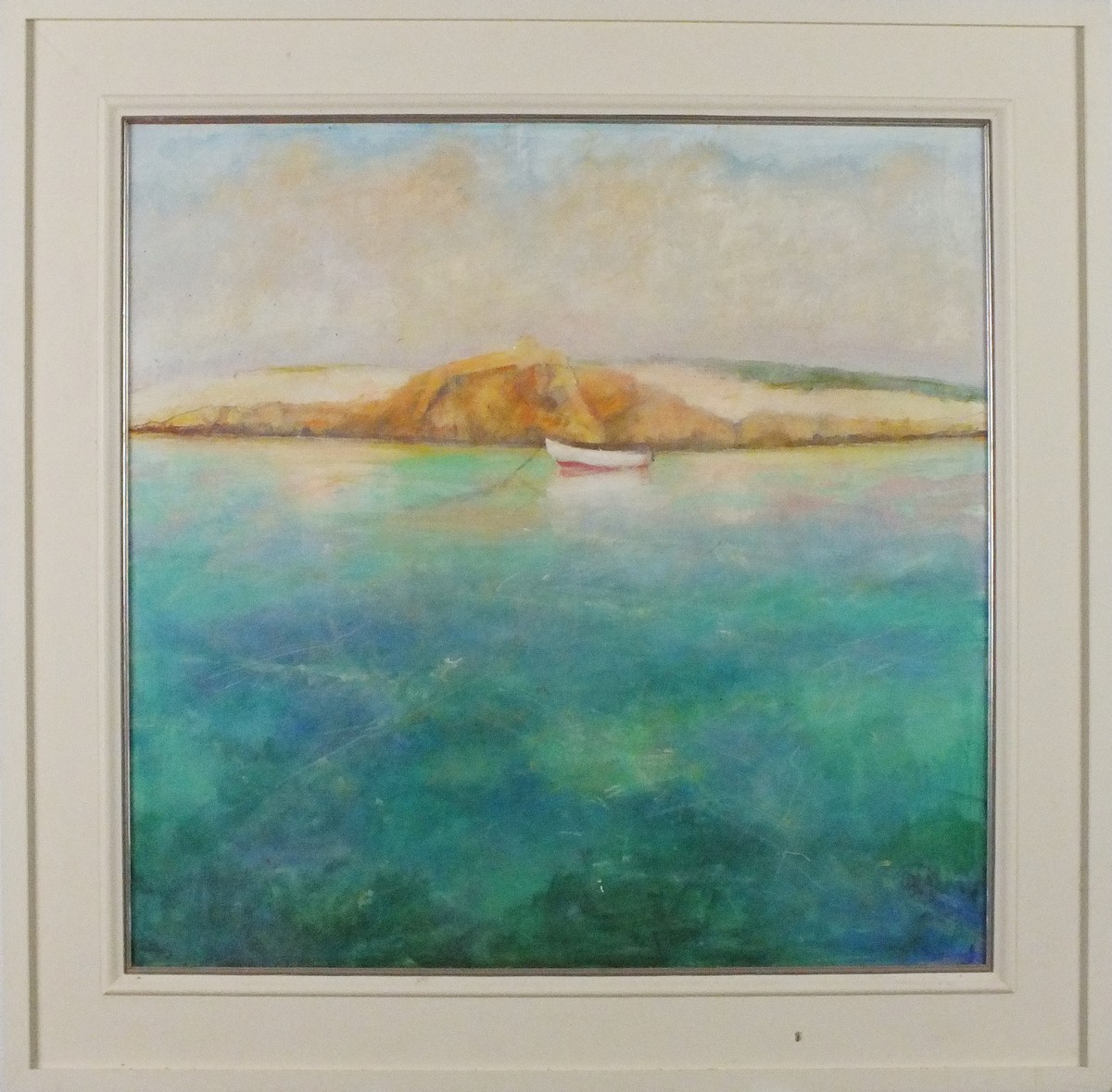 Richard Lannowe HALL (British b. 1951) Peaceful Scilly Isles, Mixed media, Signed with initials - Image 3 of 3