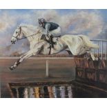 Amanda GOOSEMAN (British 20th Century) Desert Orchid over the Water, Lithograph, Signed and numbered