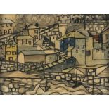 Elizabeth Rosemary ZIAR (British 1919-2003) Newlyn, Watercolour and charcoal, 5" x 7" (13cm x 18cm)