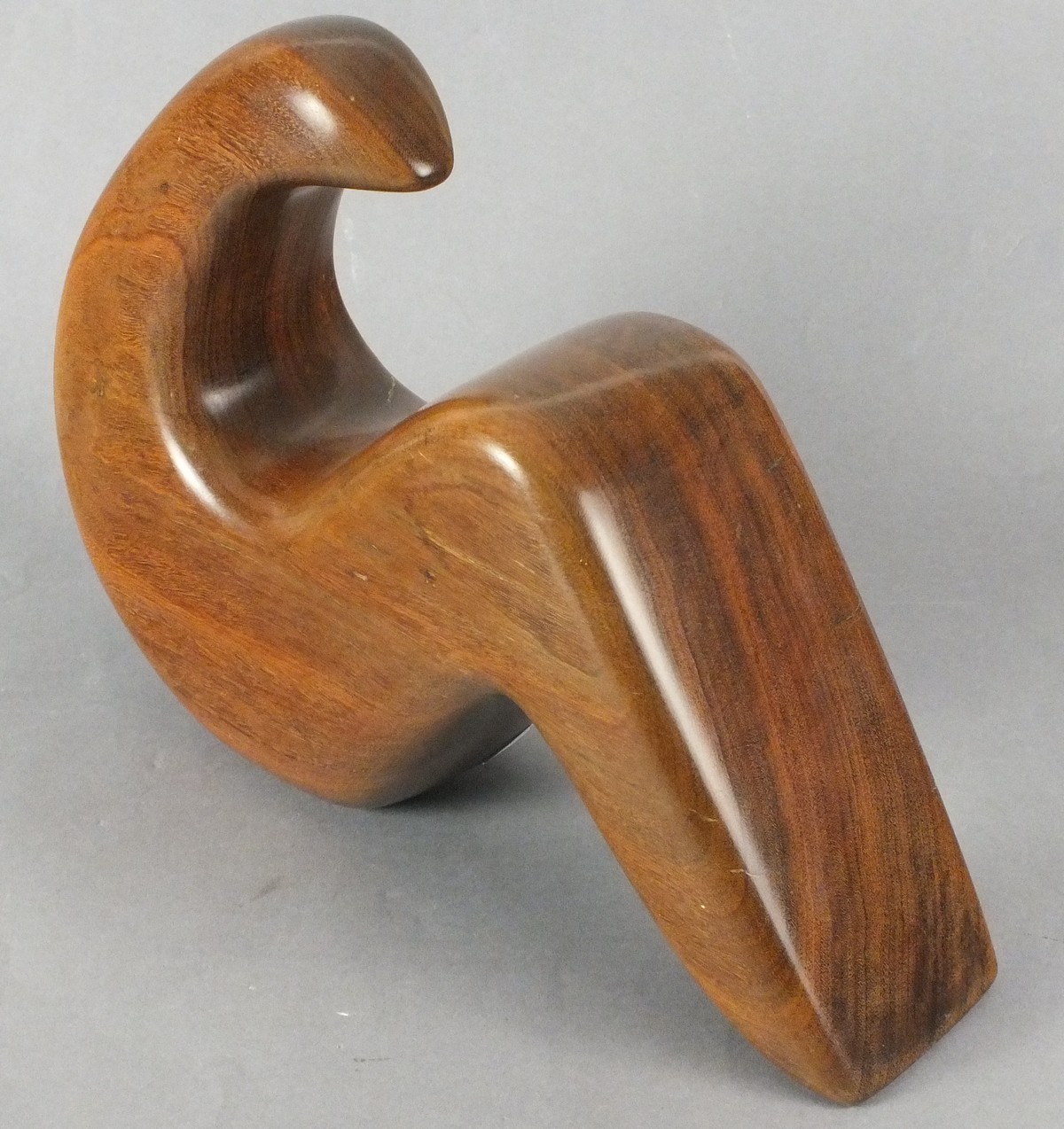 Paul BENYOVITS (British b. 1964) Sitting Female Form, Jarra wood, Signed with initials to base, 15.