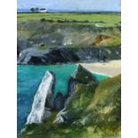 Elaine OXTOBY (British b. 1957) Sennen Cove, Oil on board, Signed lower right, titled verso, 12" x