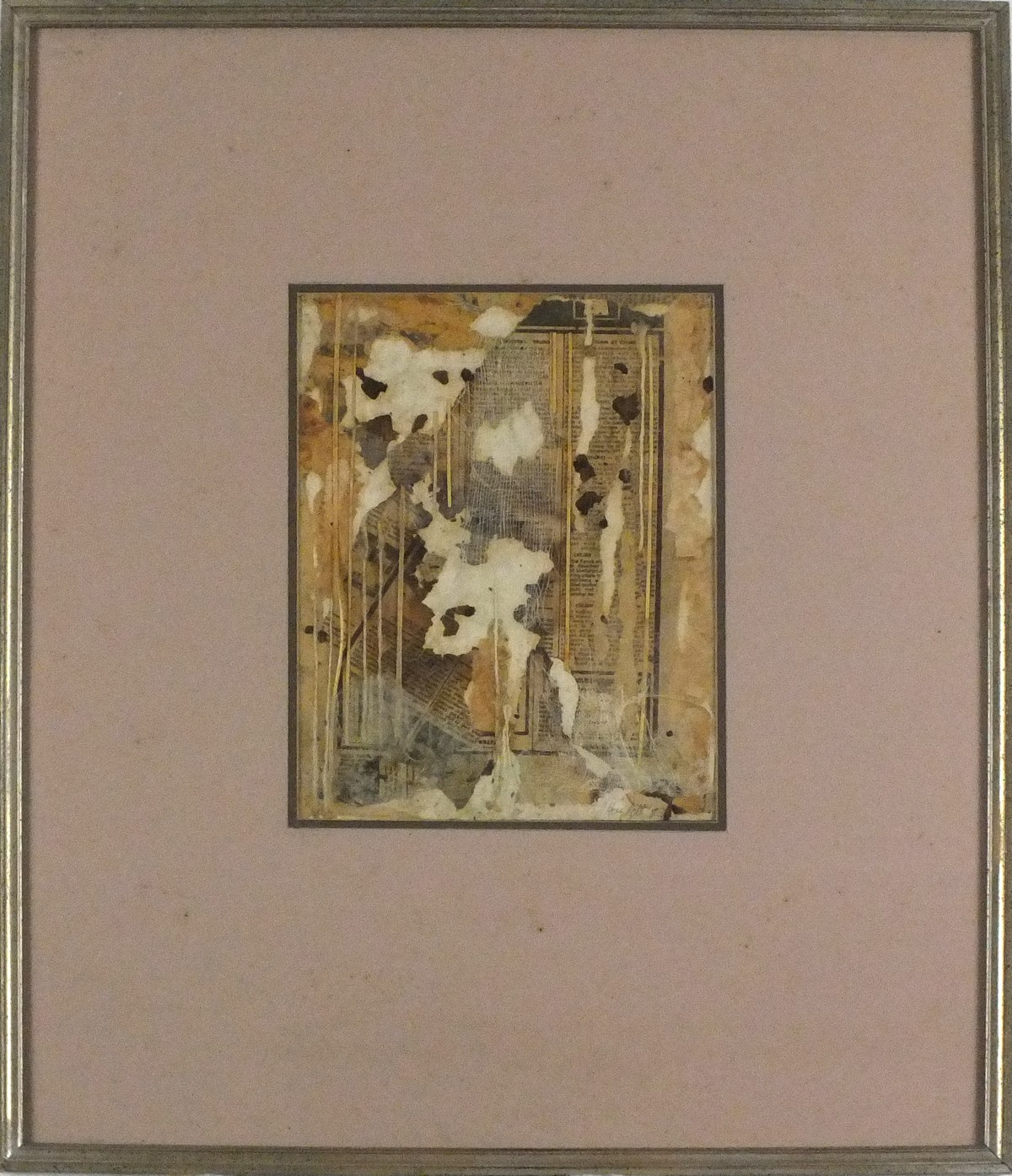 Jean HAYLETT (British 1924-2018) Sepia Study, Mixed media collage, Signed and dated '83 lower right, - Image 5 of 6