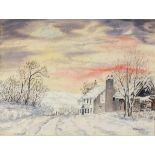 Matthew JOYCE (British 20th Century) Winter Scene with a Cottage, Signed and dated '89 lower