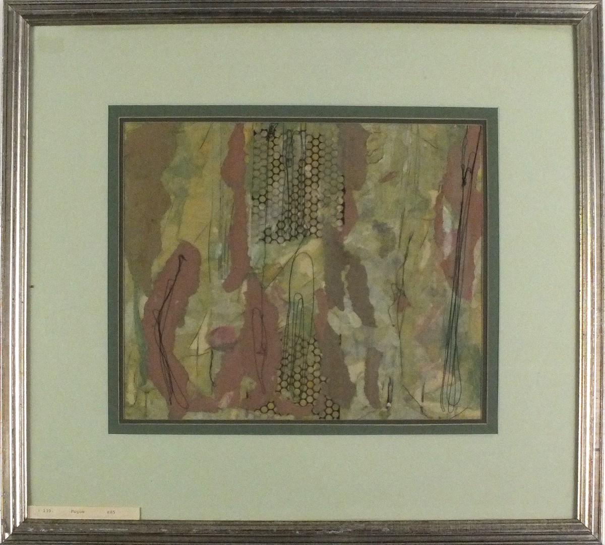 Jean HAYLETT (British 1924-2018) Sepia Study, Mixed media collage, Signed and dated '83 lower right, - Image 3 of 6