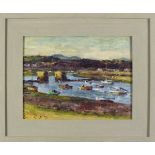 David GRIFFITHS (Welsh b. 1939) Outer Harbour, Pwllheli, Oil on board, Signed lower left, titled