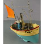 Michael KING (British 20th/21st Century) Mary Celine, Painted tinplate fishing vessel, Signed to