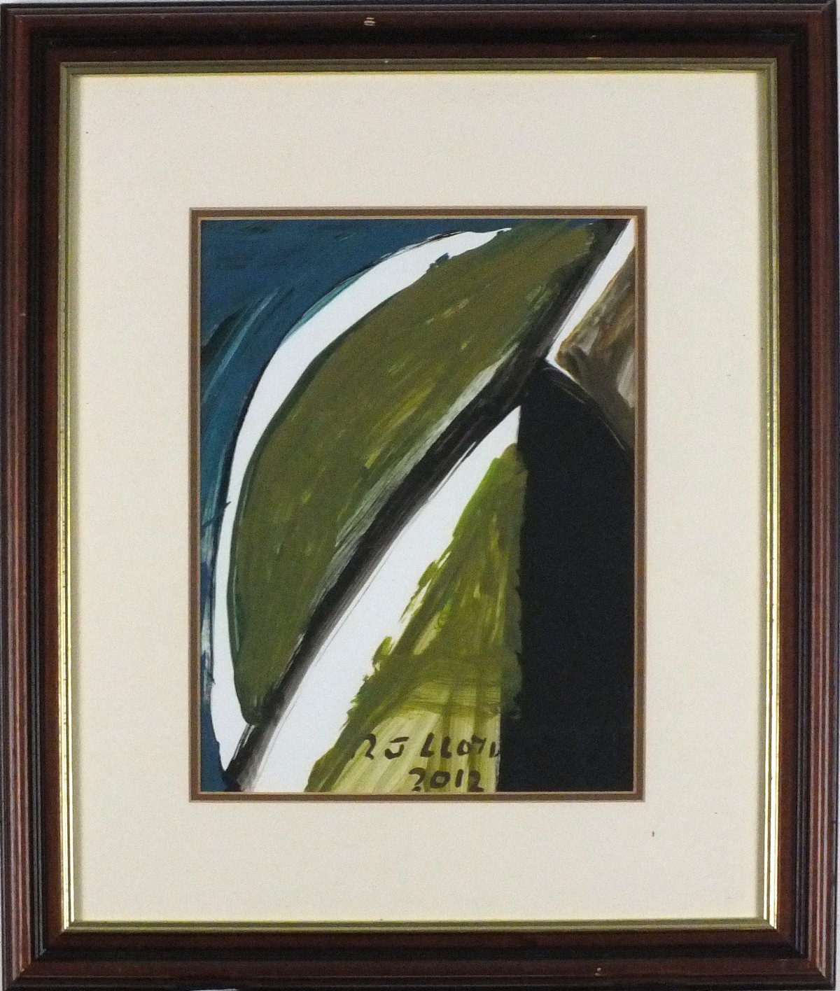Reginald James LLOYD (British b. 1926) Cliff Slide, Oil on paper, Signed and dated 2012 bottom - Image 2 of 2