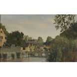 Roy KRATY (British 1909-2002) Village of Westwell - Oxon, Oil on board, Signed lower right, titled