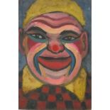 Geoffrey UNDERWOOD (British 1927-2000) Clown, Oil on board, Signed lower left, 21.25" x 13.5" (