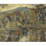 Robert Harold MORTON (British 1892-1965) Stirling Castle and the Old Bridge, Oil on board, Signed