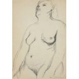 Fanny RABEL (Polish 1922-2008) Nude, Ball pen on paper, Signed in pencil lower right, 13" x 9" (33cm