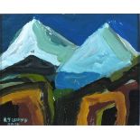 Reginald James LLOYD (British b. 1926) Snow Capped Mountains, Oil on board, Signed and dated 2018