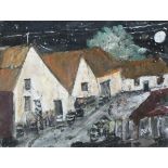 Roy DAVEY (British b. 1946) Falmouth on a Moonlit Night, Oil on board, Signed lower right, 9" x