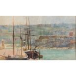 Attributed to John Mallard BROMLEY (British 1858-1939) St Ives Harbour, Watercolour, 11.5" x 19.