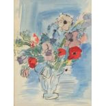 Manner of Raoul Dufy Spring Flowers in a vase, Watercolour, Signed with initials and dated '90,