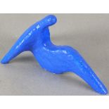 Paul BENYOVITS (British b. 1964) Reclining figure, Blue painted moulding plaster, Signed with