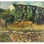 Ivy T PEARCE (British 20th Century) Building the Rick, Oil on board, Signed lower left, 15.25" x