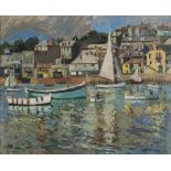 John Anthony PARK (British 1878-1962) St Ives Harbour, Oil on board, Signed lower left, 12.5" x 15.