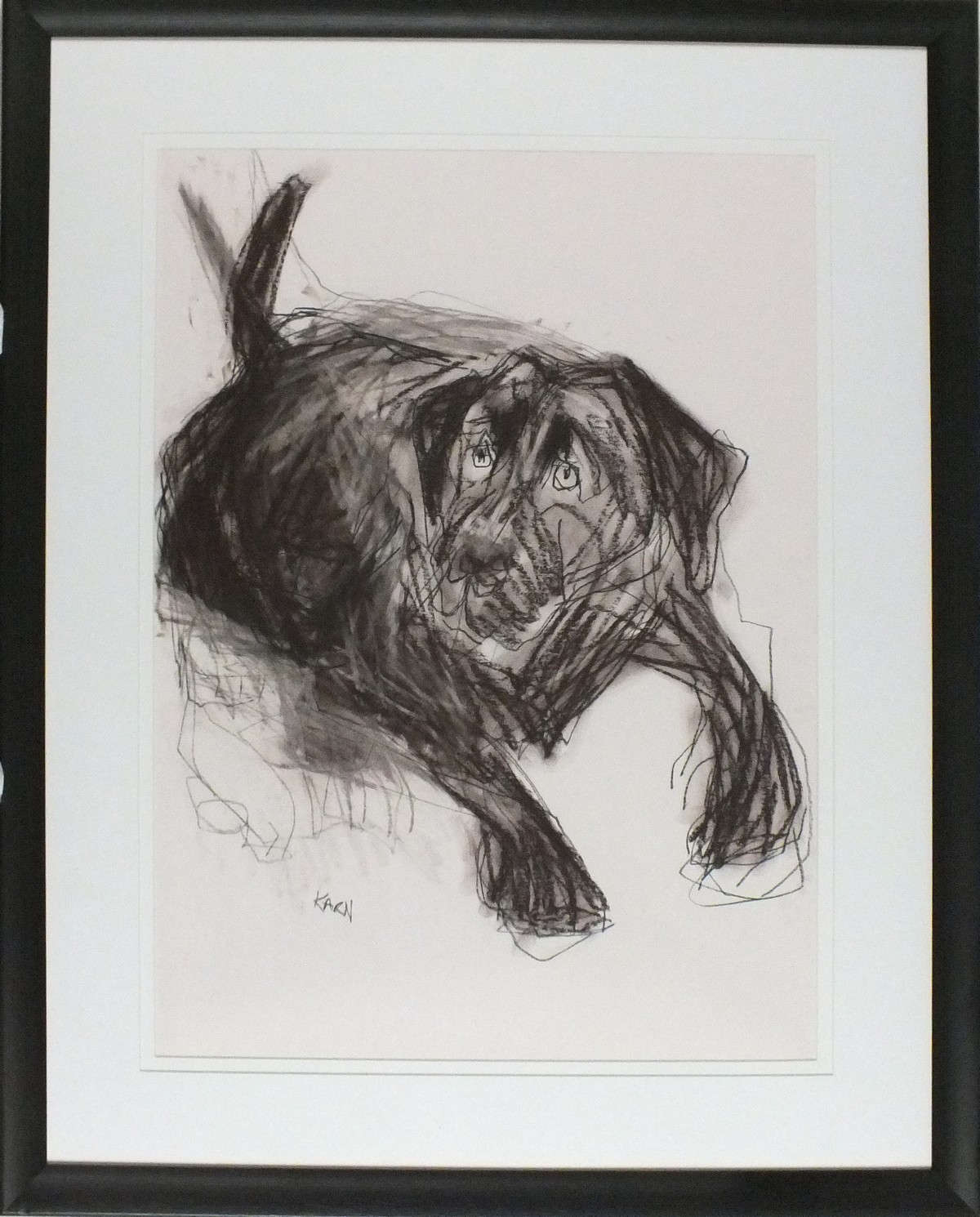 Barbara KARN (British b. 1949) Dog's Life, Pastel on paper, Signed lower left, titled and signed - Image 2 of 2