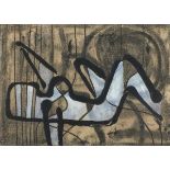 Reginald James LLOYD (British b. 1926) Reclining Figure, Mixed media on paper, Signed and dated 1967