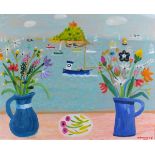Alan FURNEAUX (British b. 1953) Still Life at Marazion, St Michael's Mount Ferry, Acrylic on
