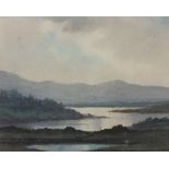 Douglas ALEXANDER (Irish 1871-1943) Lough Scene, Watercolour, Signed lower right, 8.25" x 10.5" (