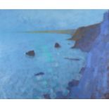 Mike HINDLE (British b. 1966) North Cliffs, Oil on canvas, Signed lower right, titled verso, 29.5" x