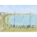 Anthony Elliott SKUSE (British 20th Century) Promenade, Oil on paper, Signed and dated '78 lower