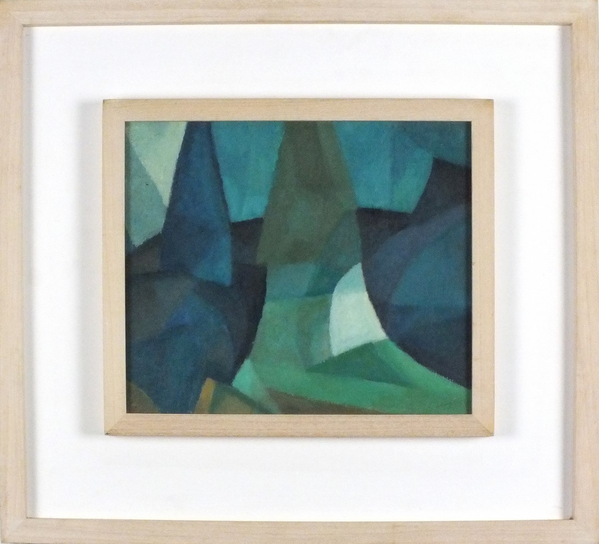 Horas KENNEDY (British 1917-1997) Blue Abstract, Oil on board, Signed with initials lower right, - Image 2 of 2