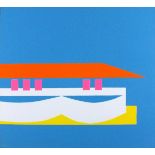 Chris BILLINGTON (British b. 1955) Five Flags Flying - Jubilee Pool, Acrylic on canvas, titled,