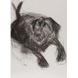 Barbara KARN (British b. 1949) Dog's Life, Pastel on paper, Signed lower left, titled and signed