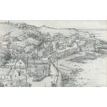 Cecil RILEY (British 1917-2015) Sennen Cove, Pencil sketch, Signed and dated lower right, tilted and