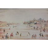 Lawrence Stephen LOWRY (British 1887-1976) On the Sands, Lithograph, Signed and numbered 162/500
