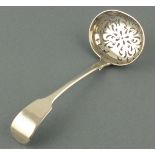 A Victorian silver sifter spoon, Sheffield 1859, Charles Boyton, fiddle pattern with a pierced