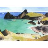 Andrew WATTS (British b. 1947) Kynance Cove, Lizard Peninsula, Gicleé print, titled and signed to