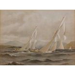 Henry SHIELDS (British 19th/20th Century) The Yachts Marguerite & Queen Mae, Lithograph from the