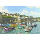 John STADDON (British b.1946) Back to Coverack, Oil on canvas, Signed lower right, Titled on label