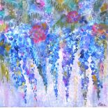 Rita JONES aka 'Siren' (British 20th Century) Wisteria, Acrylic on canvas, Signed and dated 2019