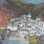 Peter JAMES (British 20th Century) 'Portloe - Easter '94', Oil on board, Signed and dated 2002,