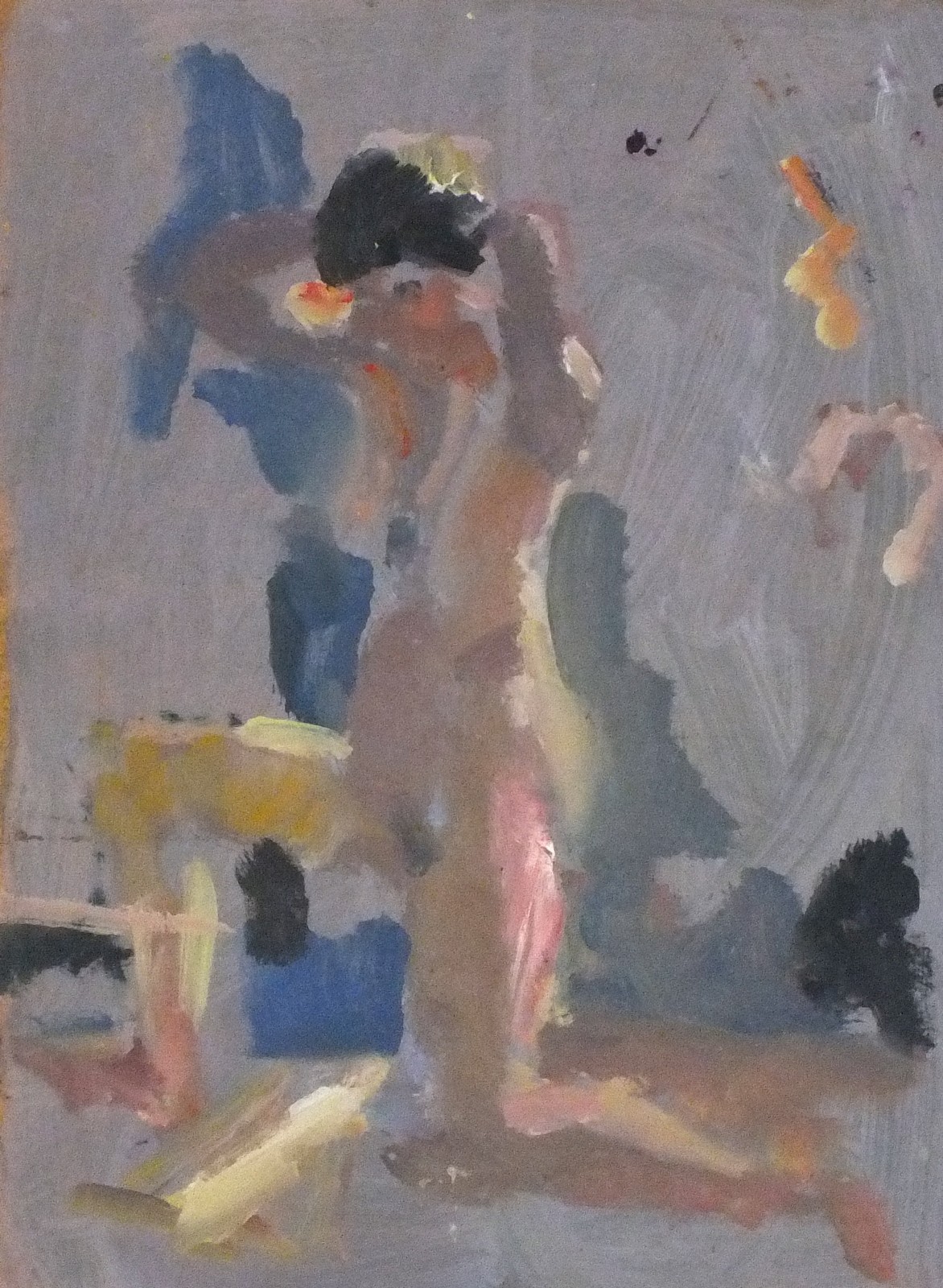 John HARVEY (British b. 1936) Nude Study - seated on a couch hands clasped, Oil on board, 19.75" x - Image 9 of 18