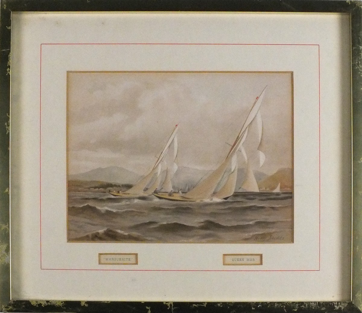 Henry SHIELDS (British 19th/20th Century) The Yachts Marguerite & Queen Mae, Lithograph from the - Image 2 of 2