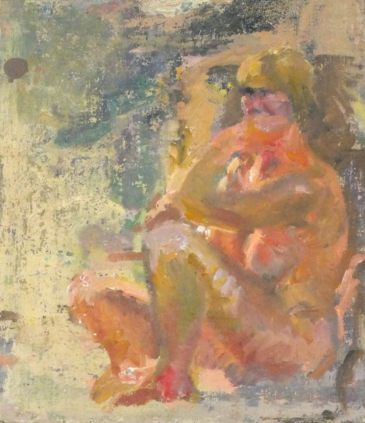 John HARVEY (British b. 1936) Nude Study - seated on a couch hands clasped, Oil on board, 19.75" x - Image 14 of 18