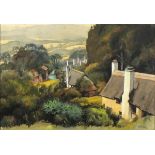 N E TYLER (British 20th Century) Selworthy - Devon, Watercolour, Signed and dated '73 lower right,