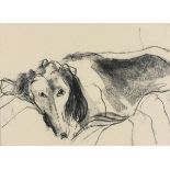 Barbara KARN (British b. 1949) Lazy Days, Charcoal drawing, Signed lower right, titled and signed