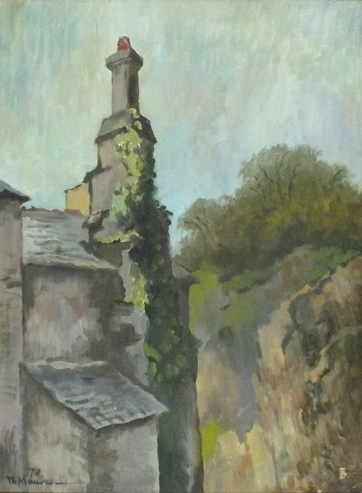 Thijs MAUVE (Dutch 1915-1996) Old Chimney at Lillipit, Oil on board, Signed and dated '78 lower