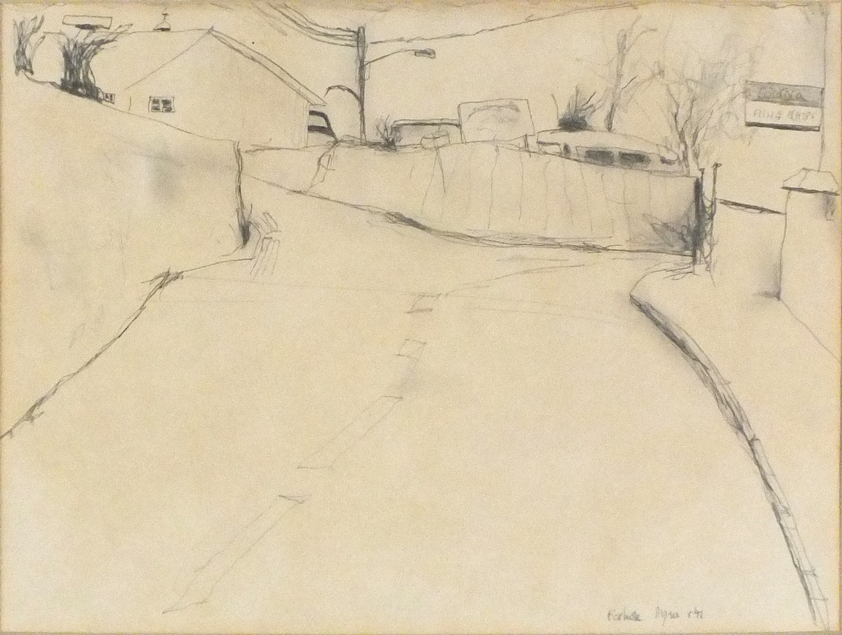 Julian DYSON (British 1936-2003) Foxhole - Cornwall, Pencil on paper, Signed, titled and dated 5 '91